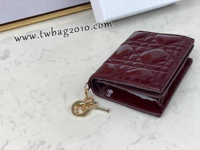 Dior专柜新款钱包迪奥高仿原单lady牛皮零钱包卡包 djfk1589